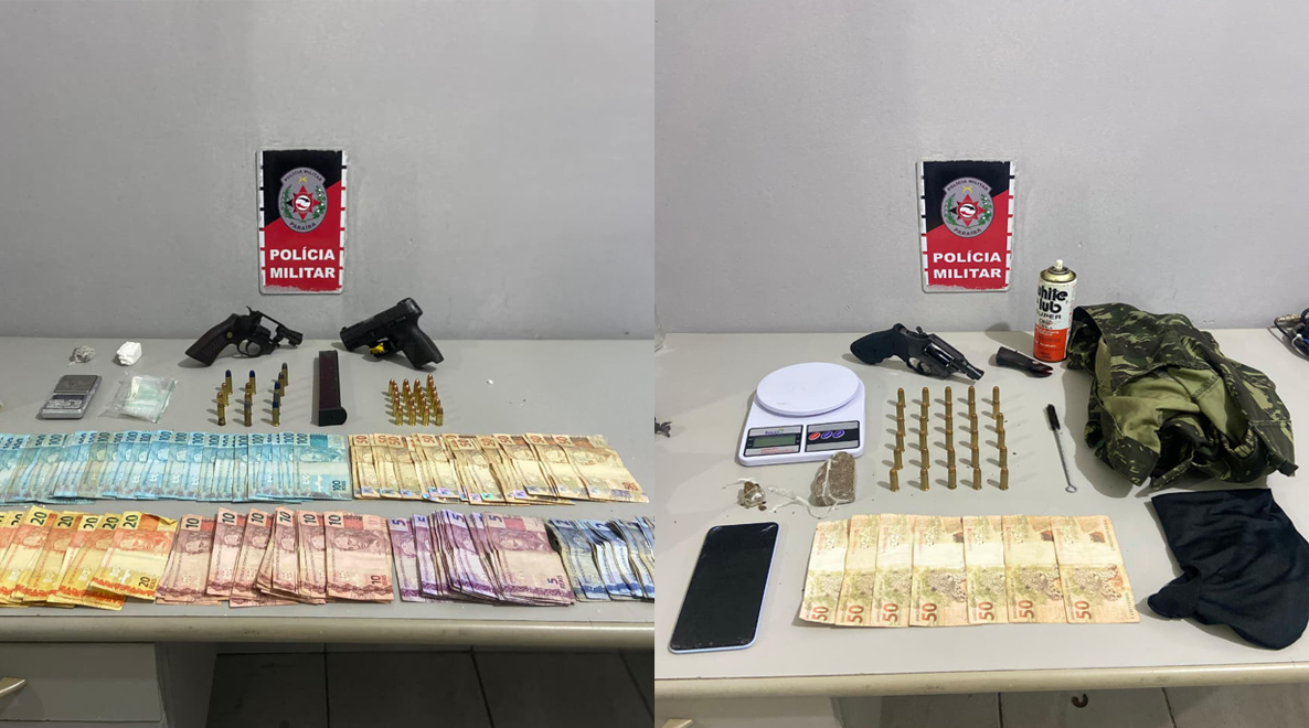 Cinco homens e dois adolescentes são detidos acusados de envolvimento com o tráfico de drogas em Santa Rita