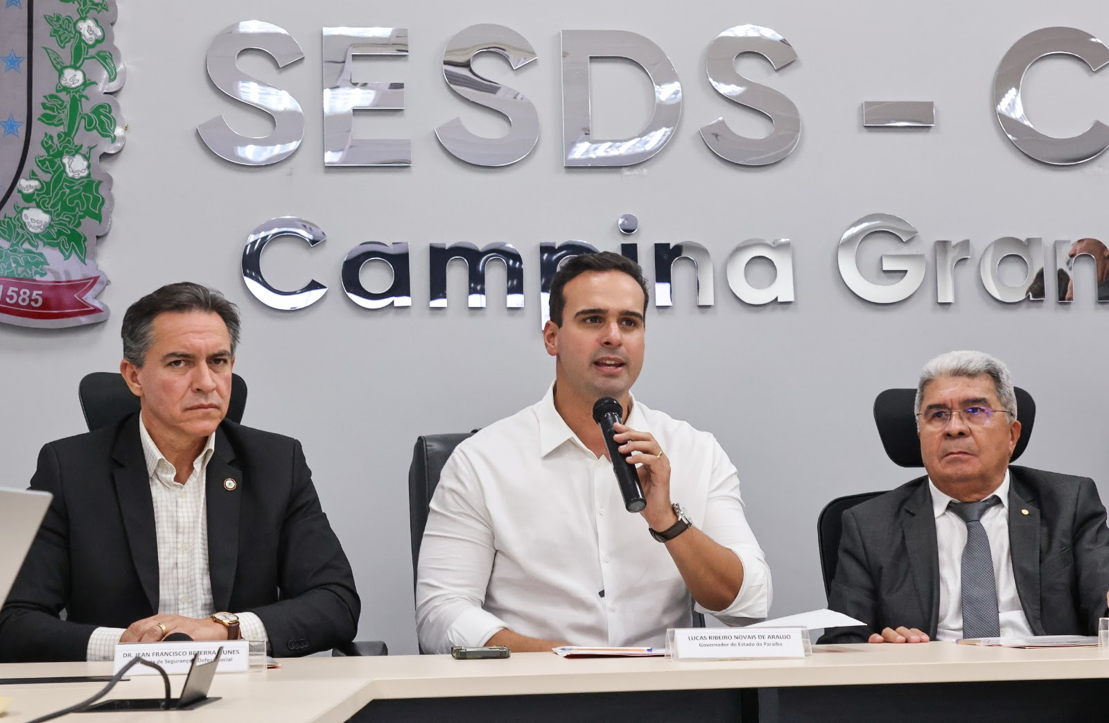 Coletiva de imprensa na SESDS de Campina Grande para apresentação do balanço de segurança e da Operação São João 2026